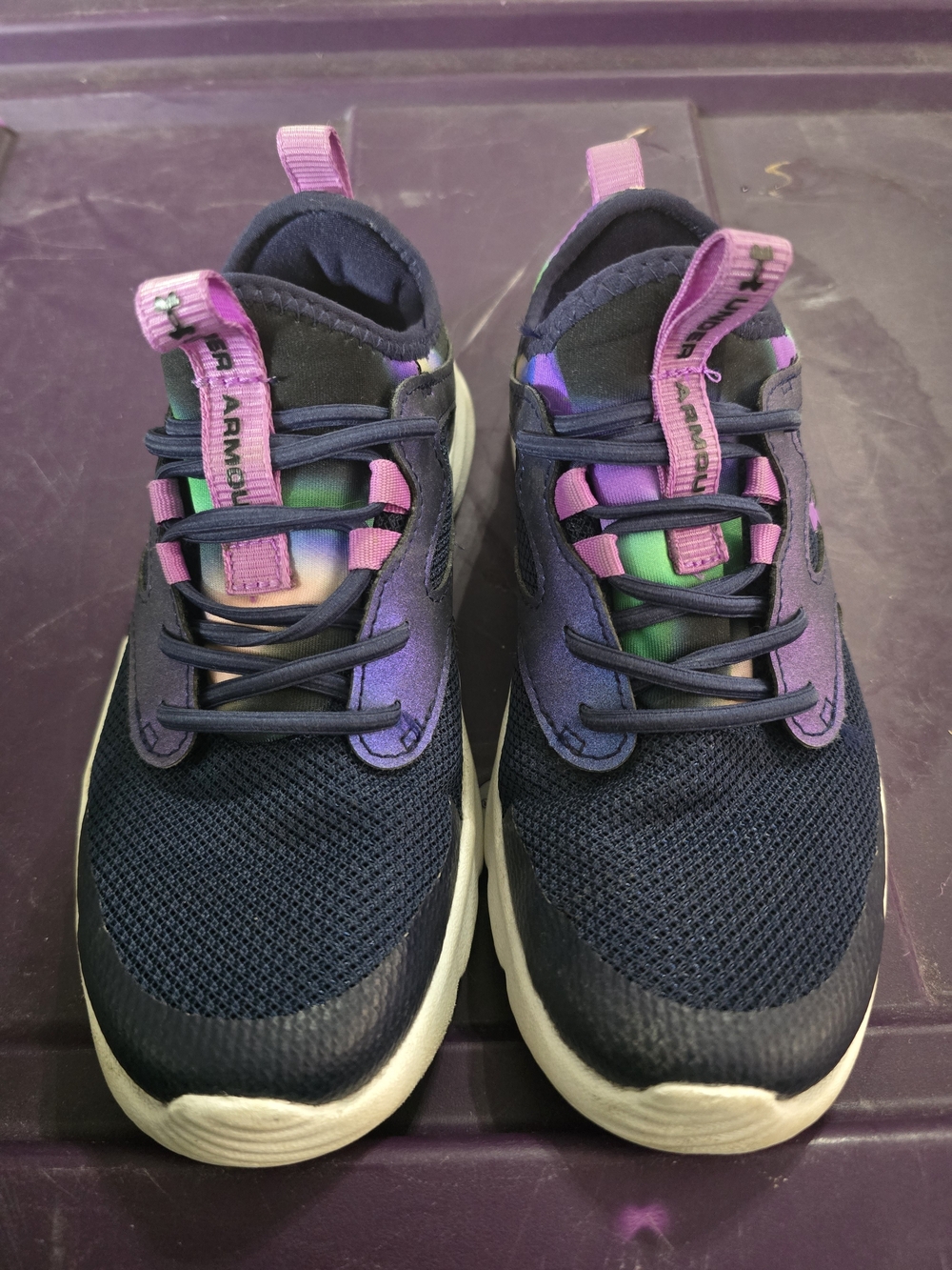 Under Armour Kids Navy, Purple & Pink Athletic Sneakers